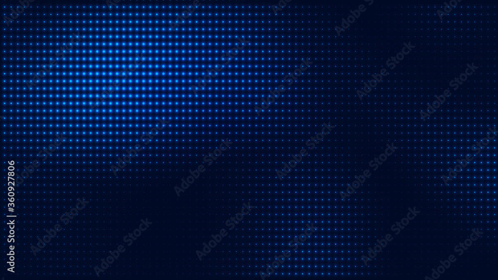 Poster dot blue pattern screen led light gradient texture background. abstract technology big data digital 