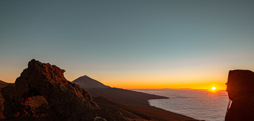 Atardecer sobre el Teide.