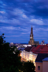 Fototapeta premium sunset over the old town