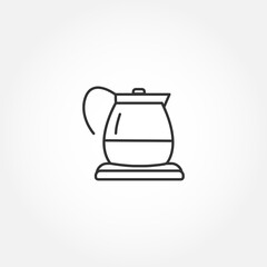 electric kettle line icon. electric kettle isolated line icon