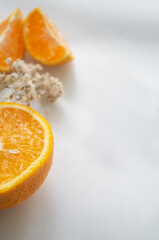 orange on a white background