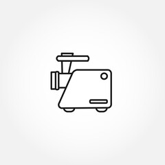 Meat grinder line icon. mincer icon on white background