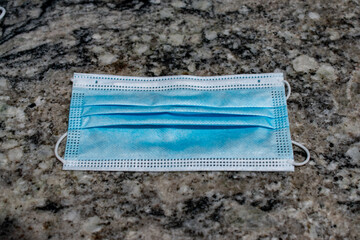 Blue coronavirus mask object