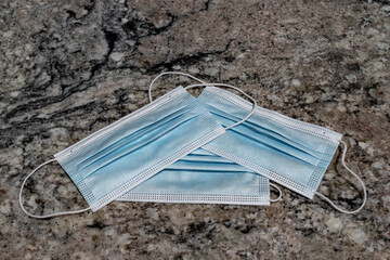 Blue coronavirus mask object