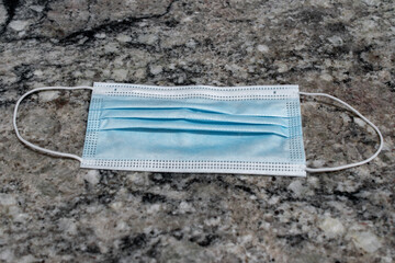 Blue coronavirus mask object