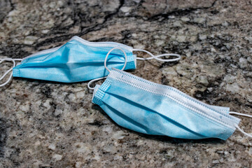 Blue coronavirus mask object