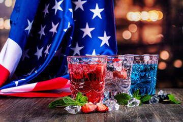 Drinks for celebration 4th of july