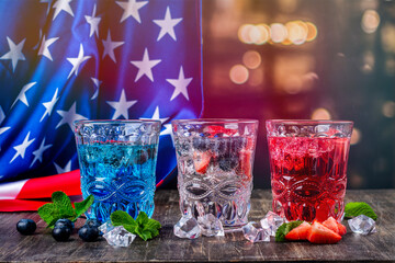 Drinks for celebration 4th of july