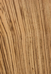 Zebrano tree veneer (zebrawood), natural wood pattern for the manufacture of furniture, parquet, doors.