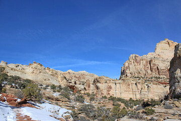 Capitol Reef National Park, Utah, in winter	