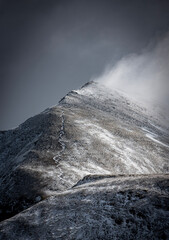 snow covered mountains