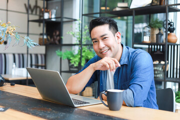 man working on laptop