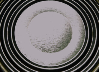 The texture is retro circle metallic with a lot of scuffs old