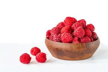 Fresh raspberries in a bowl