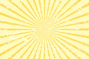 Fototapeta premium Vector background in comic book style with stripes and grunge texture. Retro pop art design.