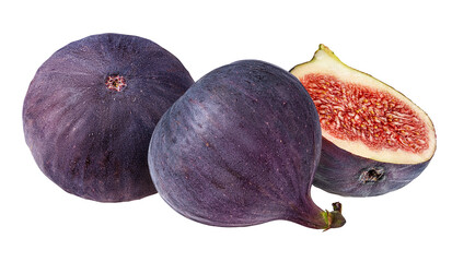 Fresh figs isolated on white background with clipping path