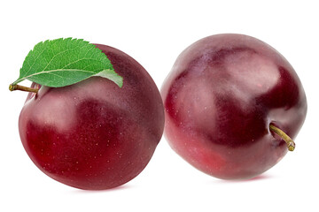 Plum isolated on white background with clipping path