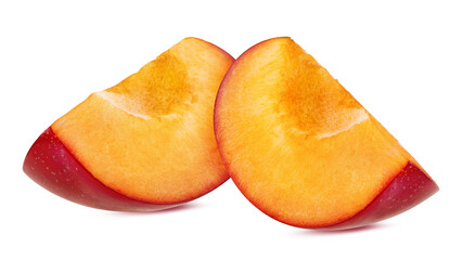 Plum isolated on white background with clipping path