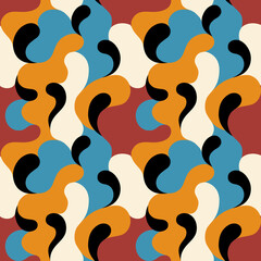 Modern vector pattern with multicolor abstract shapes. Colorful abstract background.