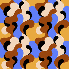 Modern vector pattern with multicolor abstract shapes. Colorful abstract background.