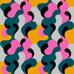 Modern vector pattern with multicolor abstract shapes. Colorful abstract background.