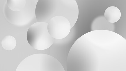 Abstract white balls geometric gradient background.For graphic design. 3d render illustration.