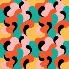 Modern vector pattern with multicolor abstract shapes. Colorful abstract background.