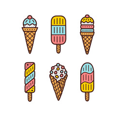 Retro ice-cream signs.