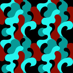 Modern vector pattern with multicolor abstract shapes. Colorful abstract background.