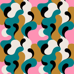Modern vector pattern with multicolor abstract shapes. Colorful abstract background.