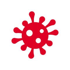 Vector illustration of a dangerous virus - Coronavirus (Covid-19). Pandemic, global danger and quarantine. Virus vector logo design. Simple vector illustration of a coronavirus. Logo design.