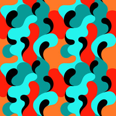 Modern vector pattern with multicolor abstract shapes. Colorful abstract background.