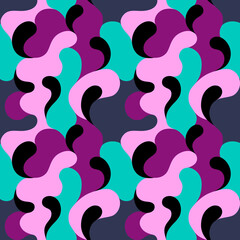 Modern vector pattern with multicolor abstract shapes. Colorful abstract background.