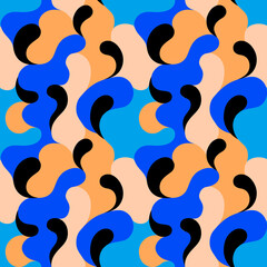 Modern vector pattern with multicolor abstract shapes. Colorful abstract background.