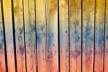 Background of Nailed Wooden Planks . Colors Gradient of Wooden Surface