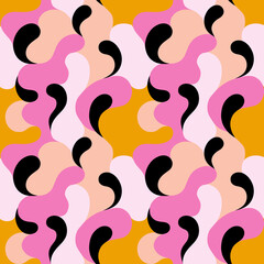 Modern vector pattern with multicolor abstract shapes. Colorful abstract background.