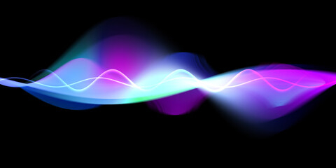Colorful gradient motion wave abstract background.