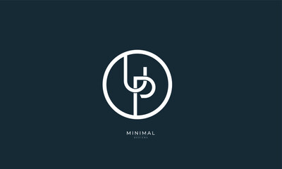 Alphabet letter icon logo UP