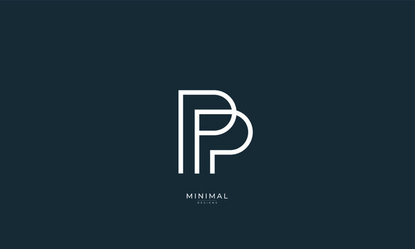 Alphabet letter icon logo PP