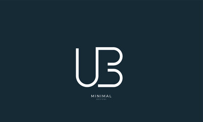 Alphabet letter icon logo UB © iDESIGN_4U