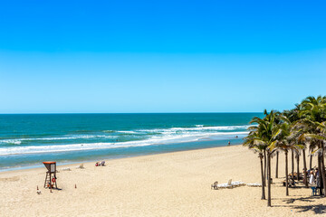 Fototapeta na wymiar Porto das Dunas beach at the Aquiraz district in Fortaleza, Brazil.