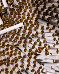 Loose cigarettes background