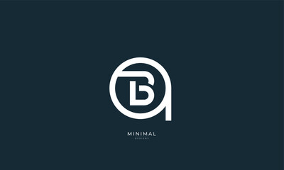 Alphabet letter icon logo BA or AB