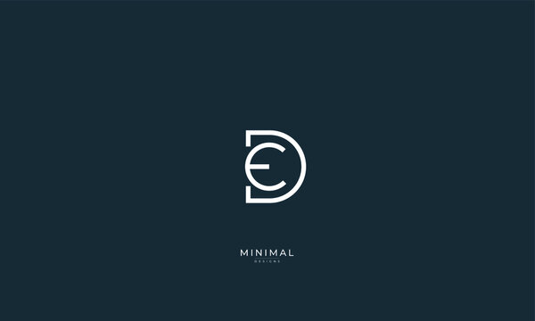 Alphabet letter icon logo DE or ED