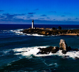 Pigeon Point Lighthouse PCH hostel fall day beach Highway One Pacific Coast Highway Central California