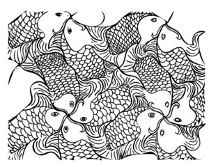 Coy fish tessellation
