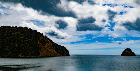 Mahurangi Island Waiwera Bluff Waiwera Whangaparaoa New Zealand Spring springtime drone photos...