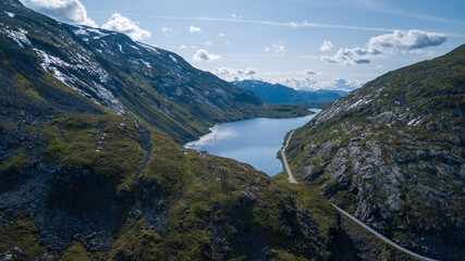Fototapeta na wymiar Norvège vue de drone
