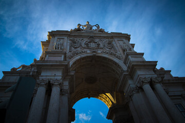 Obraz premium Detail of the Augusta arch, in Lisbon, Portugal.