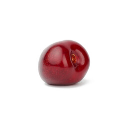 ripe ripe red sweet cherry isolated on white background